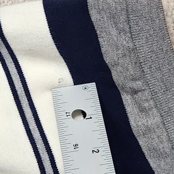 VINTAGE POLO GOLF RALPH LAUREN Shirt Mens XL Gray Striped Crest Logo Preppy - Picture 9 of 14